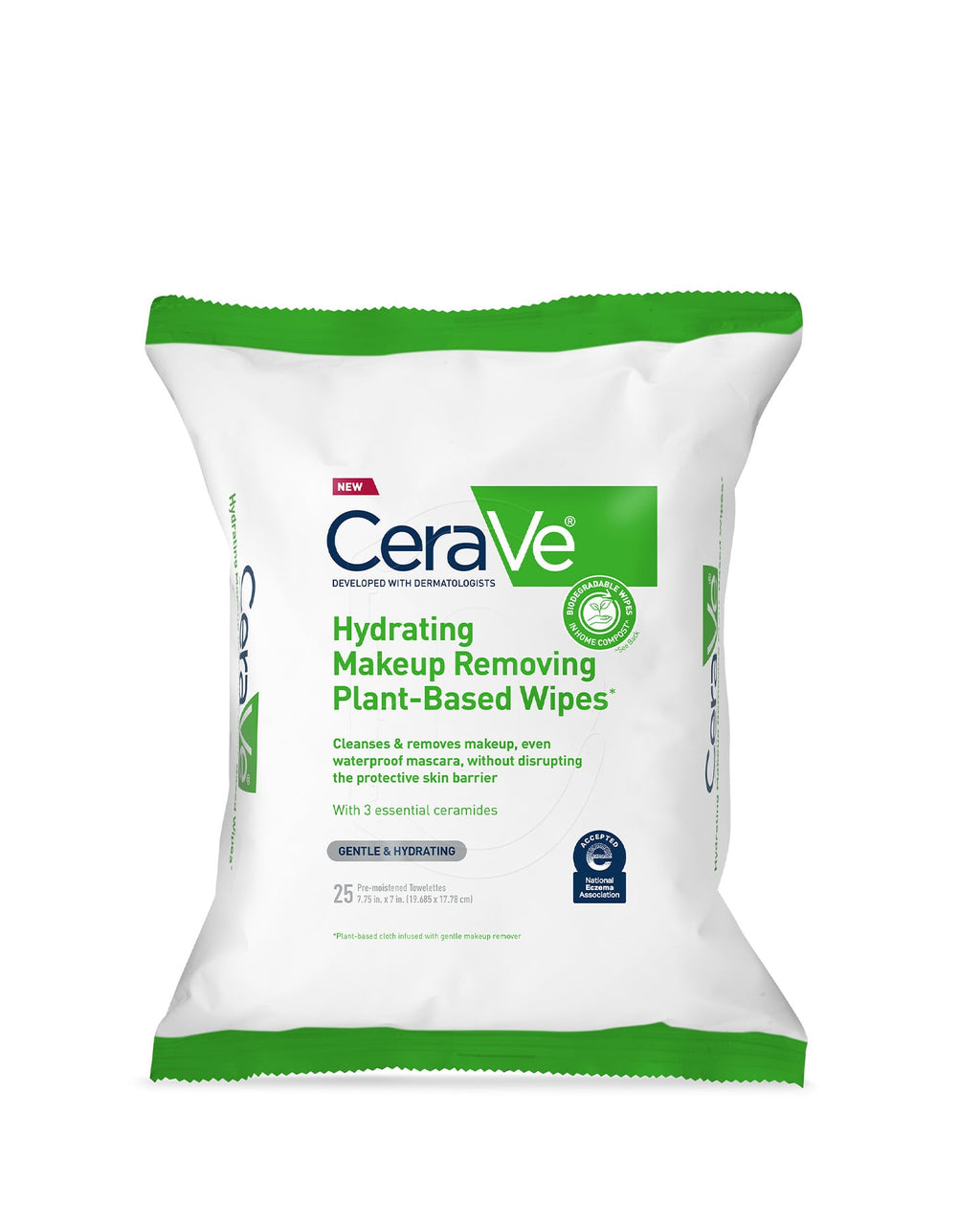 CeraVe Skincare Cleansers Hydrating Makeup Removing Plant Based Wipes
